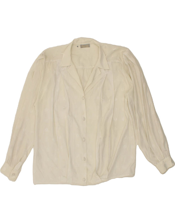 AUGUSTUS Womens Shirt Blouse EU 44 XL Off White