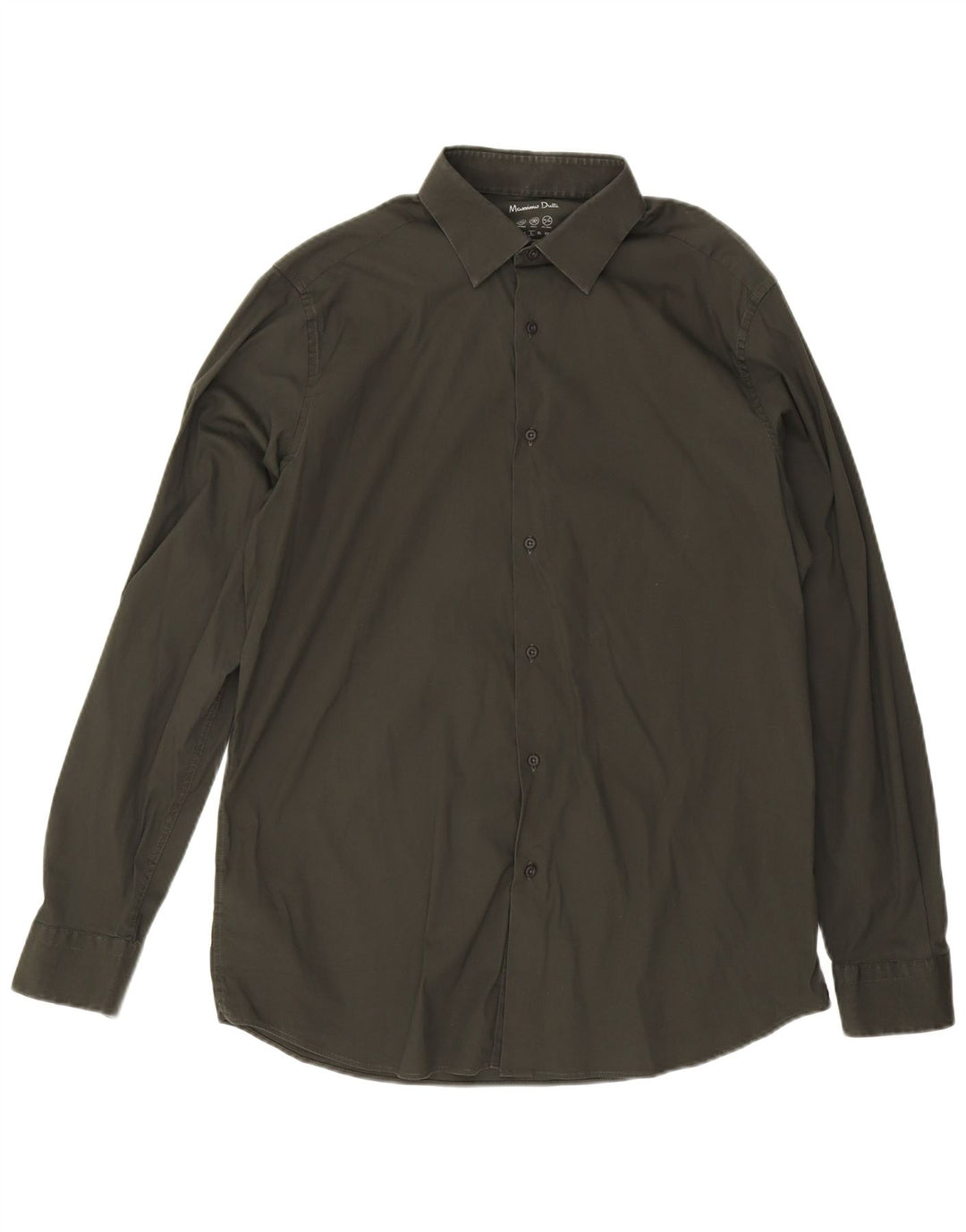 Koszula męska Massimo Dutti, duża, zielona, bawełniana