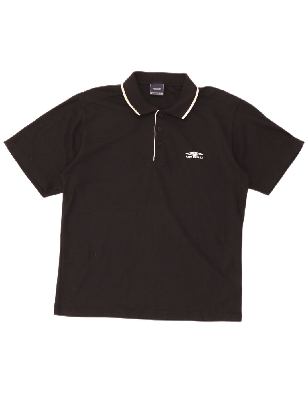 Męska koszulka polo Umbro, średni czarny poliester
