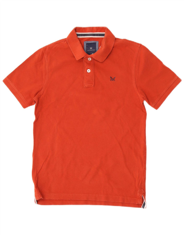 CREW CLOTHING Męska koszulka polo, mała, pomarańczowa, bawełniana