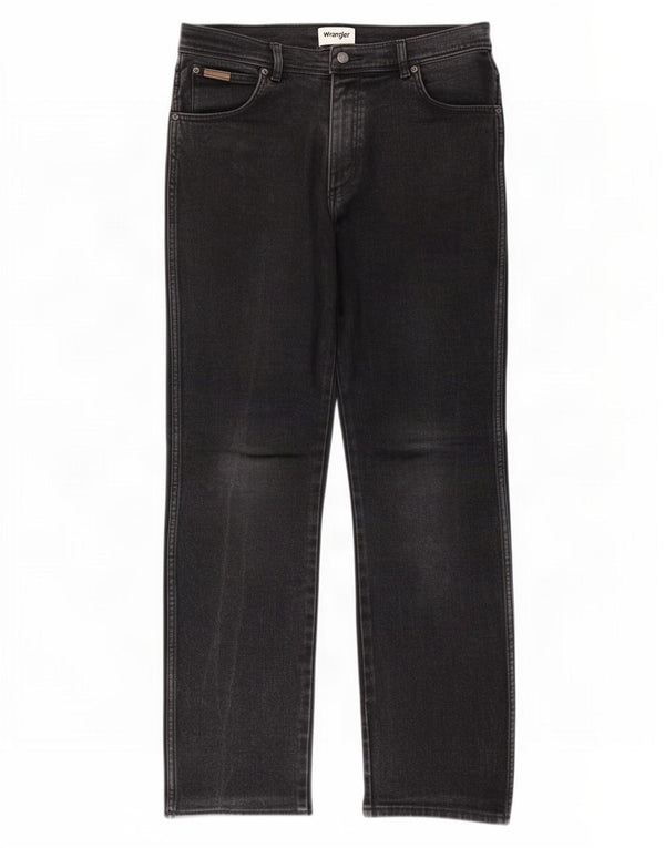 Męskie jeansy Wrangler Texas Straight W34 L32, czarne, bawełniane