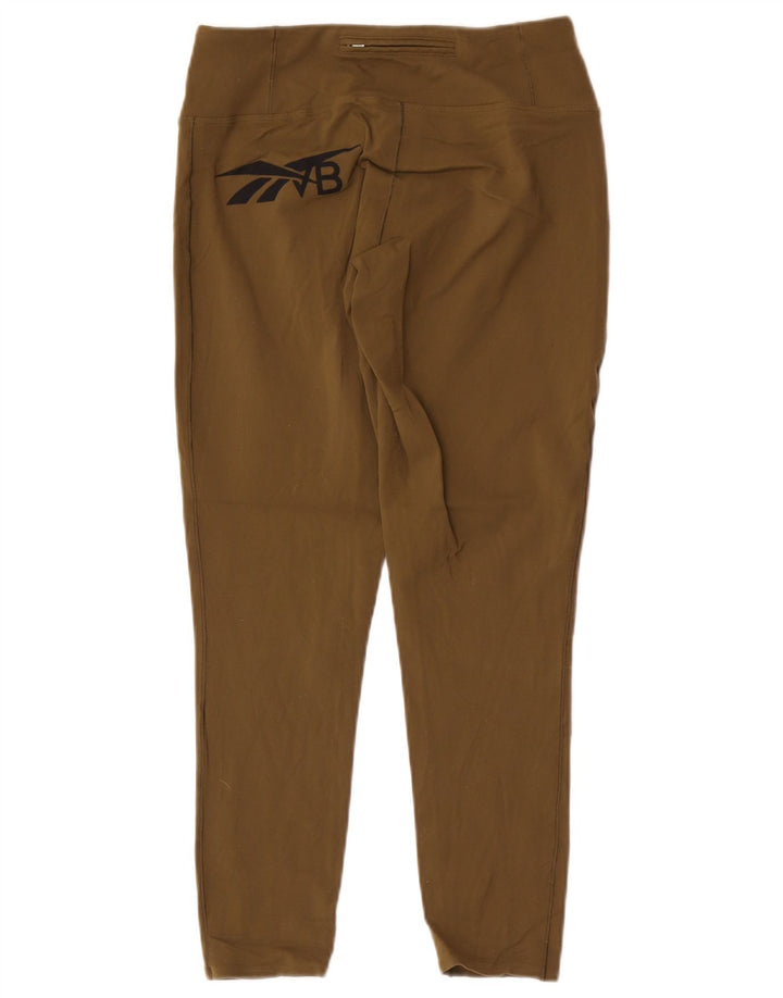 Damskie legginsy REEBOK z grafiką UK 10, małe, nylonowe w kolorze khaki