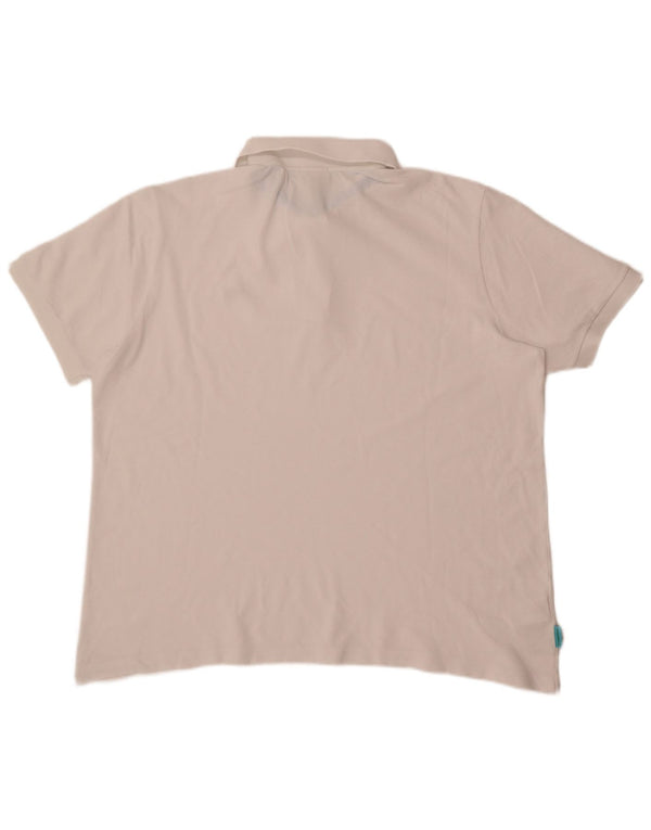 Lacoste Męska koszulka polo unisex o swobodnym kroju, 2XL, biała bawełna