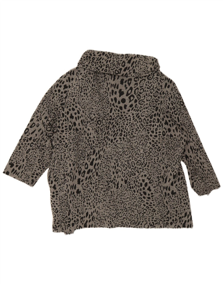 Marks & Spencer Damski asymetryczny sweter rozpinany UK 20 2XL szary