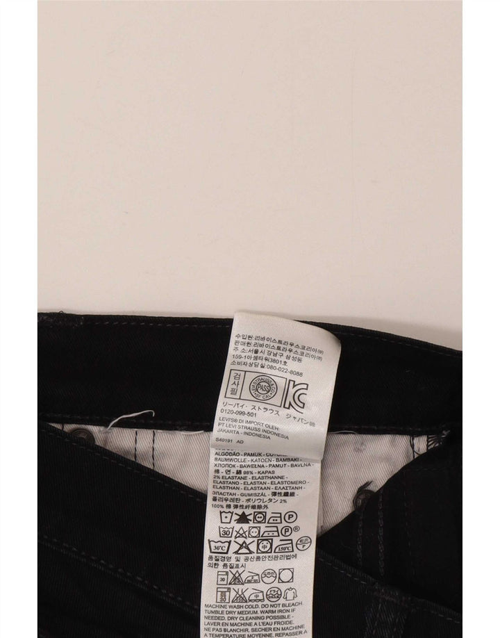 Męskie proste dżinsy Levi's W31 L25, czarna bawełna