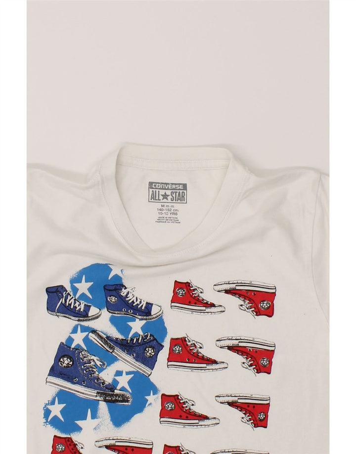 CONVERSE Boys Graphic T-Shirt Top 10-11 Years Medium  White Vintage Converse and Second-Hand Converse from Messina Hembry 
