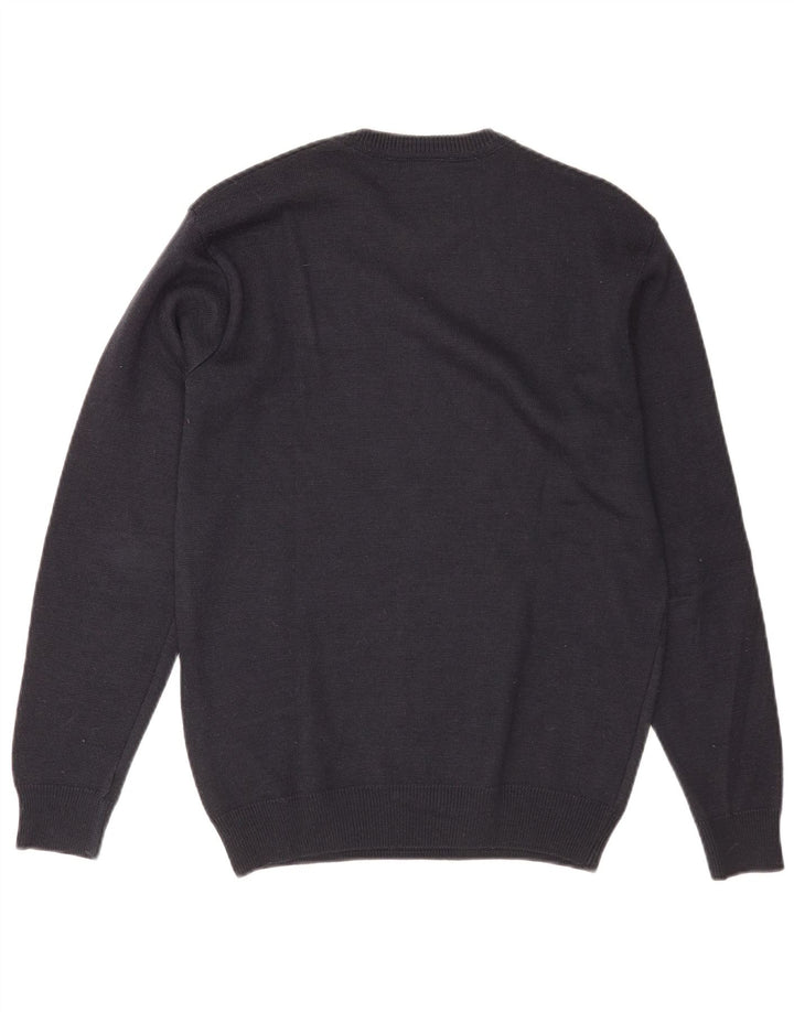 Męski sweter Lacoste z okrągłym dekoltem, rozmiar 5, duży, granatowy, wełniany