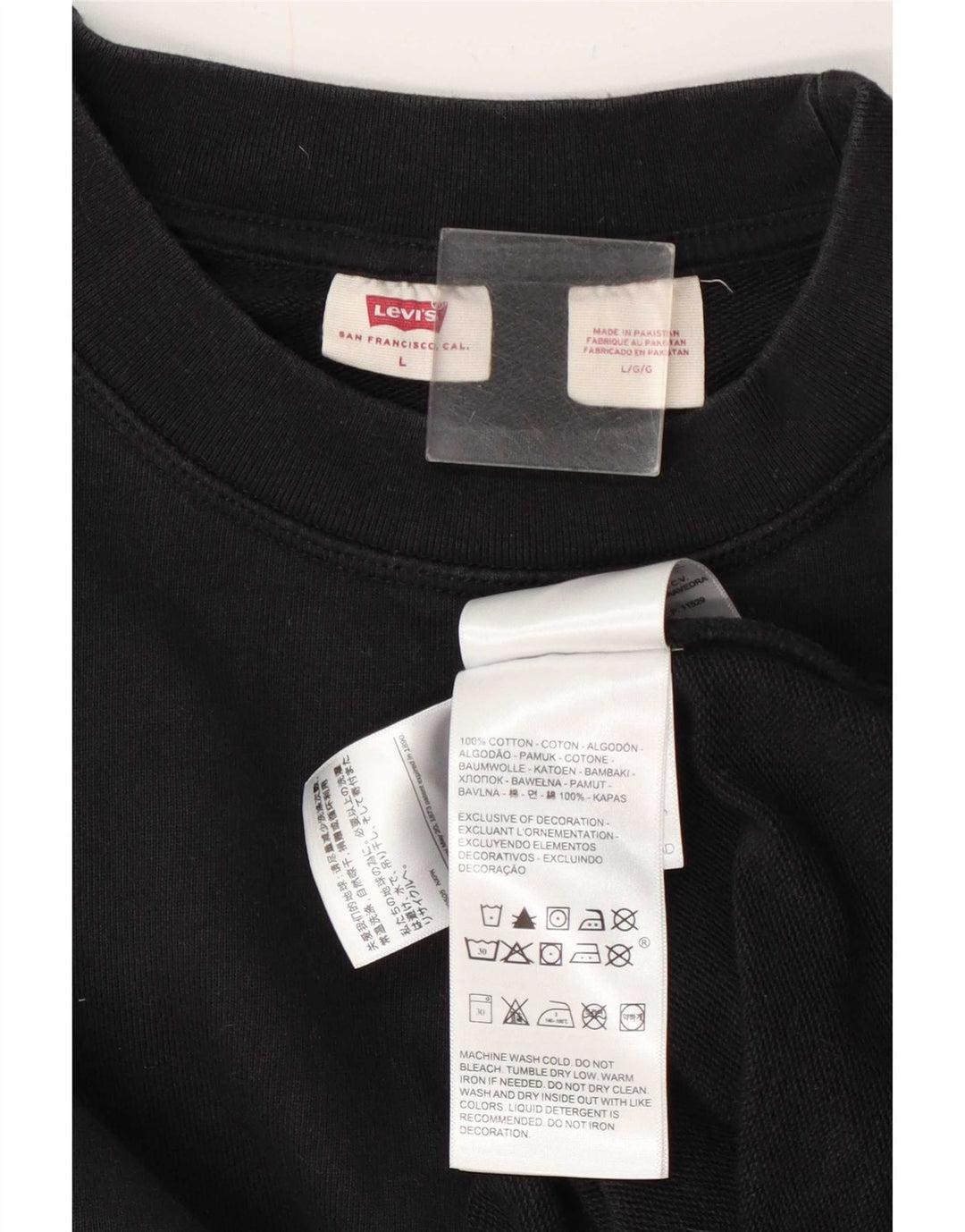 Męski sweter Levi's, duży, czarny, bawełniany