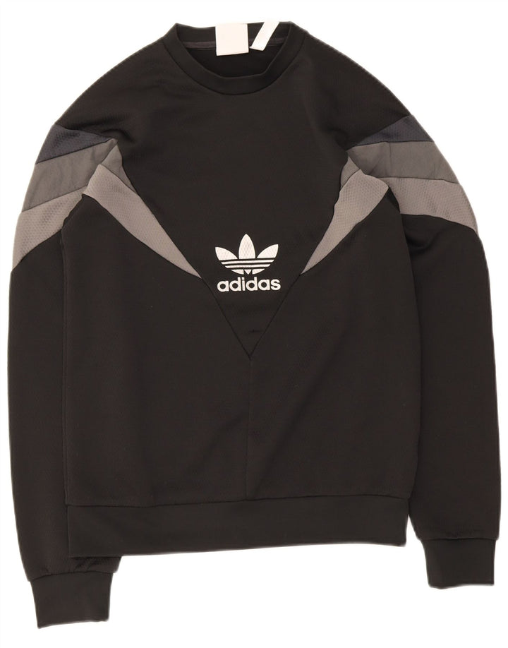 Bluza męska Adidas Jumper XS Czarny poliester z blokami kolorów