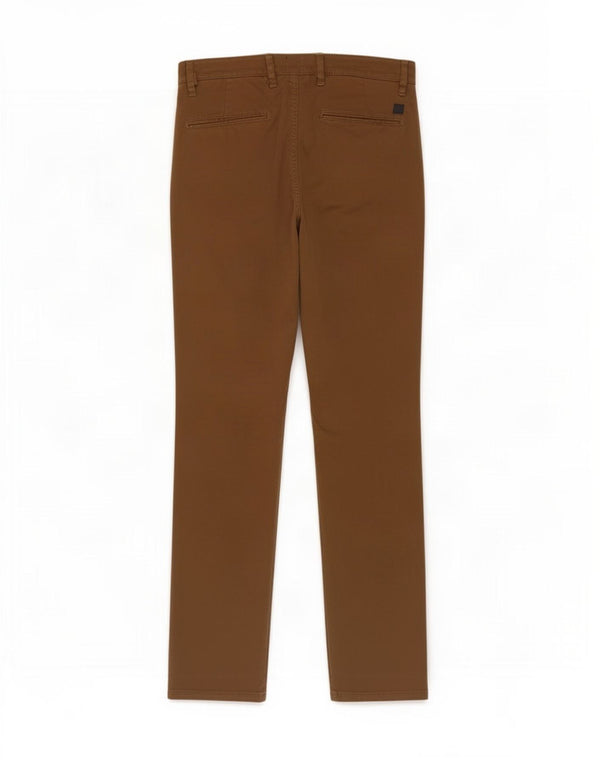 Męskie spodnie typu slim chino Hugo Boss W32 L34 Brązowa bawełna