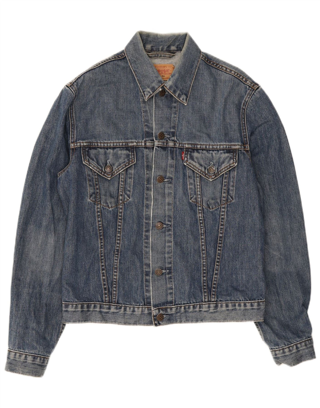 Damska kurtka dżinsowa Levi's UK 14, duża, niebieska, bawełniana