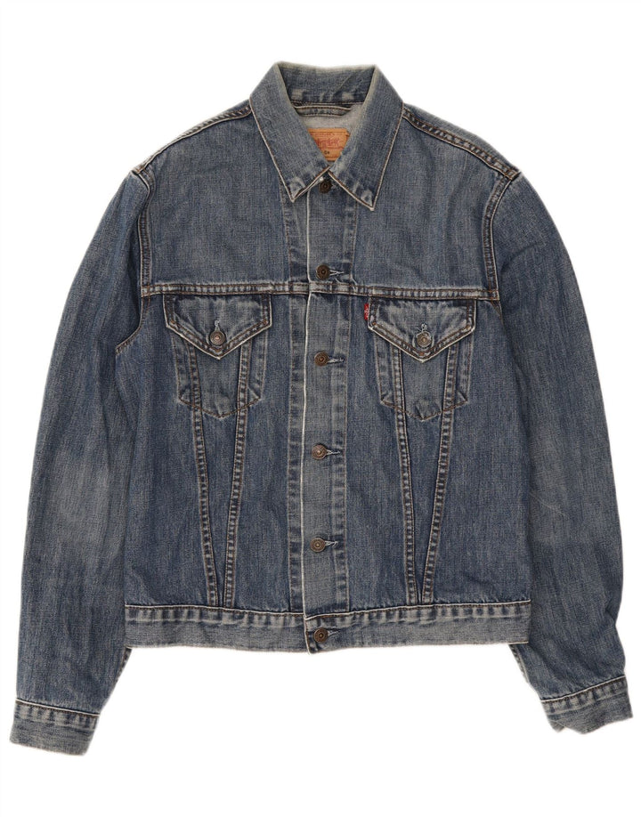 Damska kurtka dżinsowa Levi's UK 14, duża, niebieska, bawełniana
