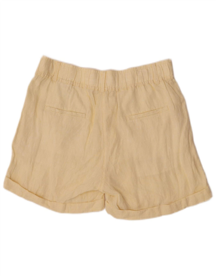 Marks & Spencer Damskie spodenki Chino UK 12 Medium W30 Żółte lniane