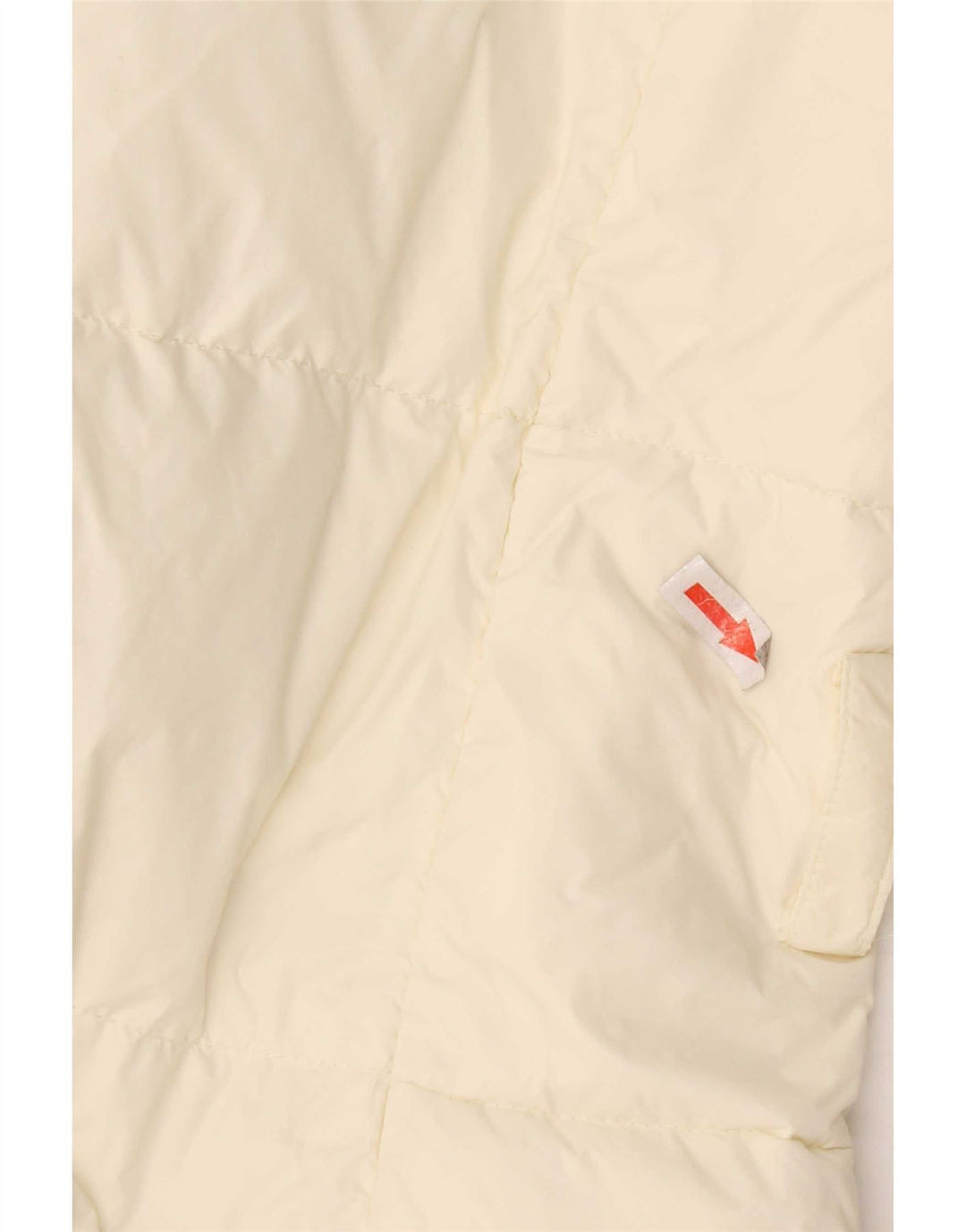 Damski płaszcz wyściełany Ralph Lauren UK 14 Średni złamany biały nylon