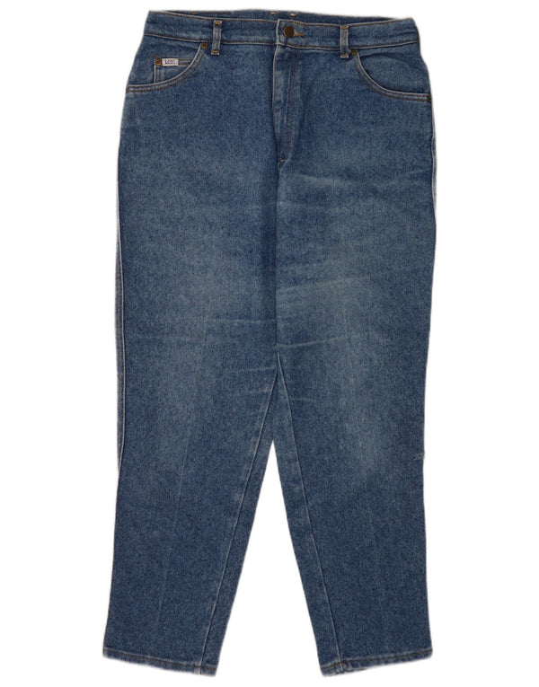 Damskie jeansy Lee z wysokim stanem, zwężane US 16 2XL W32 L27, niebieska bawełna