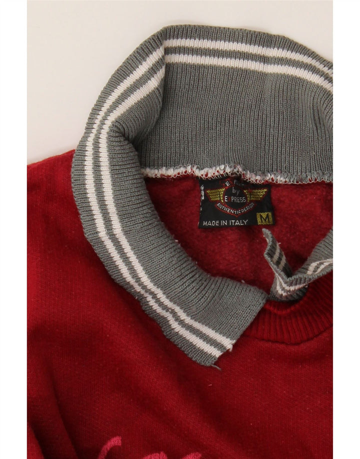 Damska bluza oversize EXPRESS z grafiką UK 14, średnia czerwień