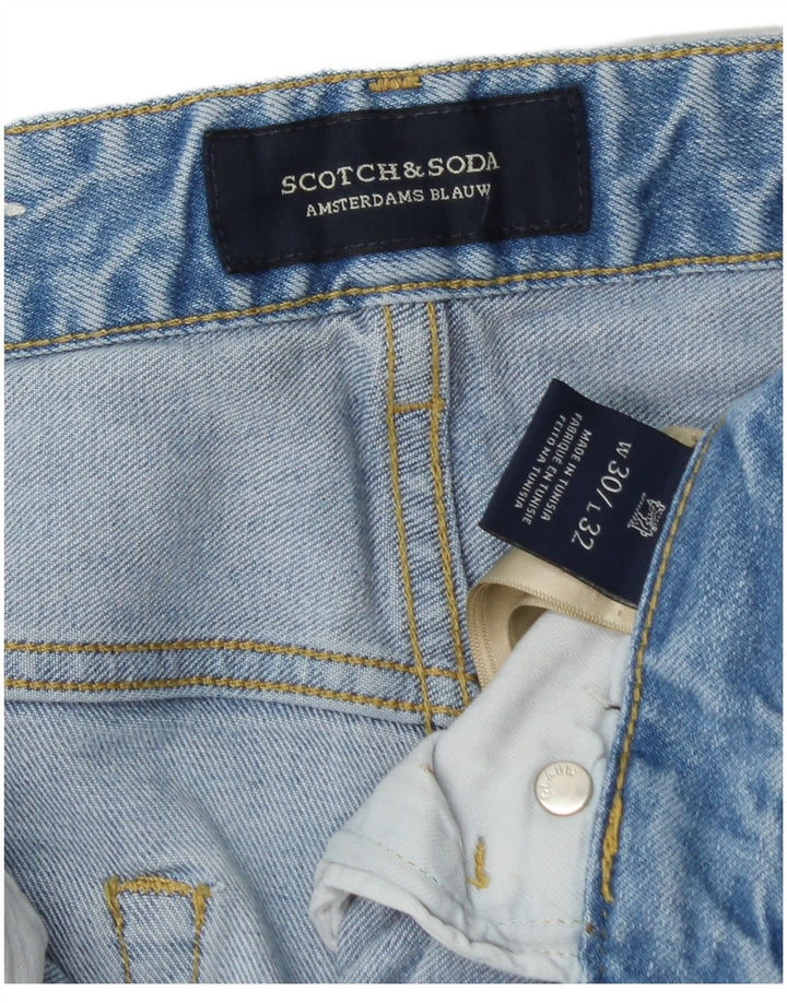 Scotch & Soda Męskie dżinsy Ralston Slim W30 L32 Niebieskie bawełniane