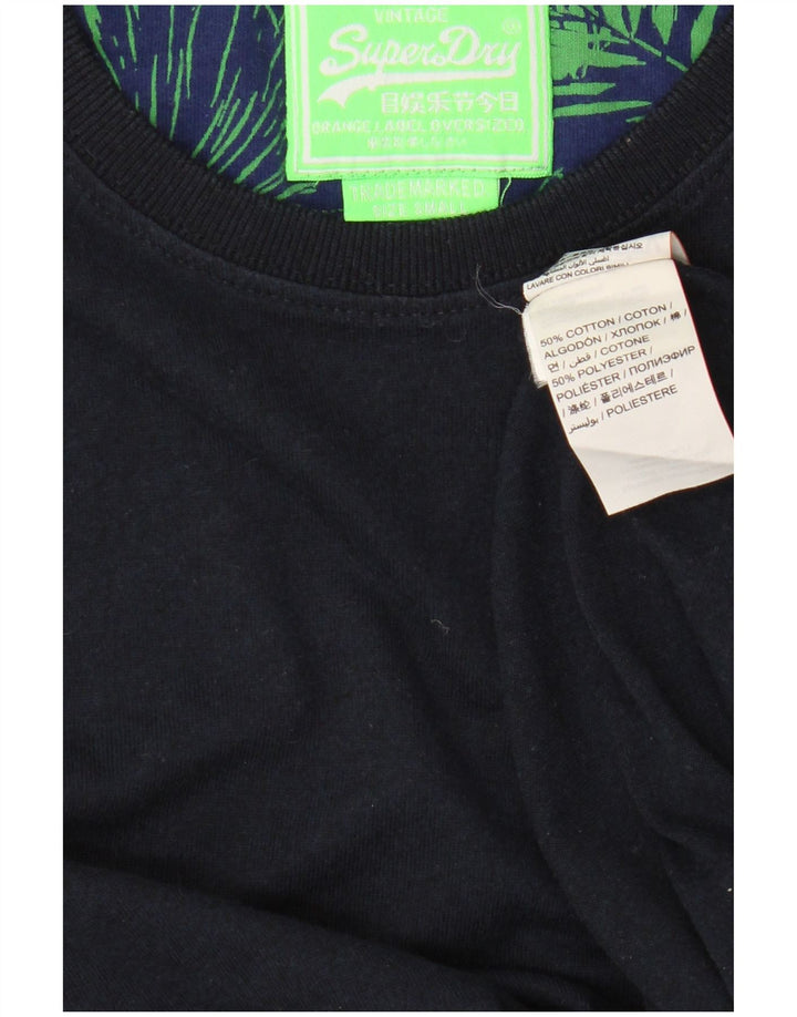 T-shirt męski Superdry, mały, granatowy, bawełniany