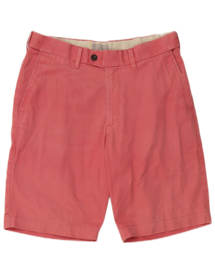 Marks & Spencer Męskie spodenki Chino W32 Średnioczerwony, bawełniany