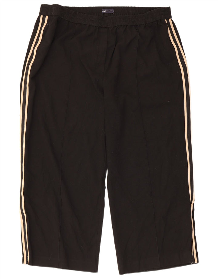 Damskie spodnie dresowe Marks & Spencer Crop UK 24 4XL Czarny poliester