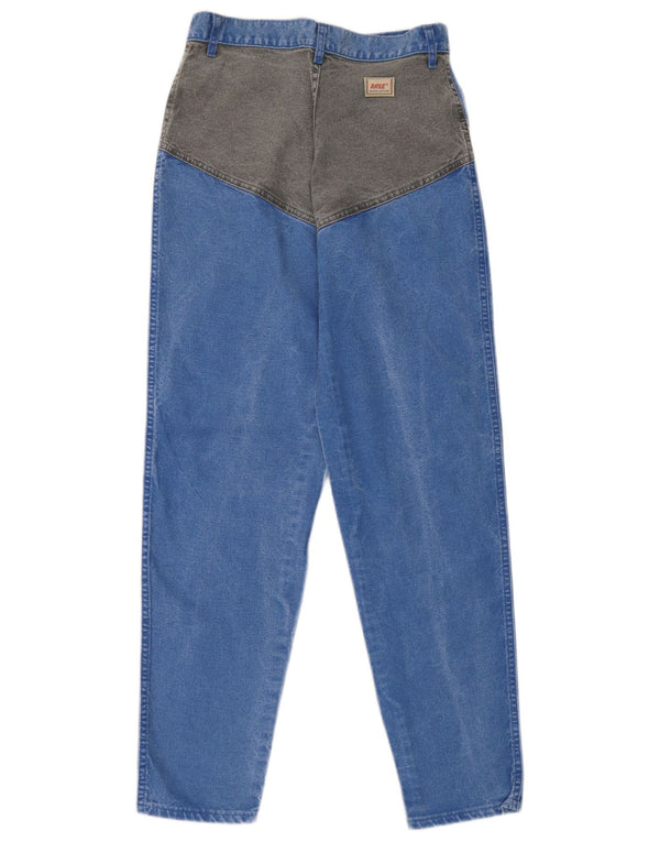 Damskie jeansy zwężane Rifle UK 14 Medium W26 L30 Niebieska bawełna z blokami kolorów