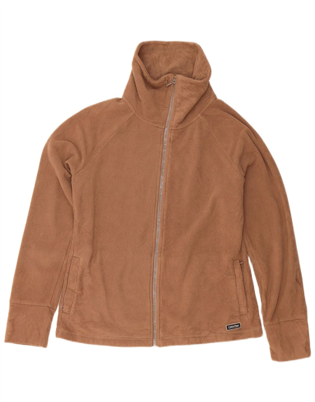Damska kurtka polarowa Calvin Klein Graphic UK 14, średni brąz, poliester