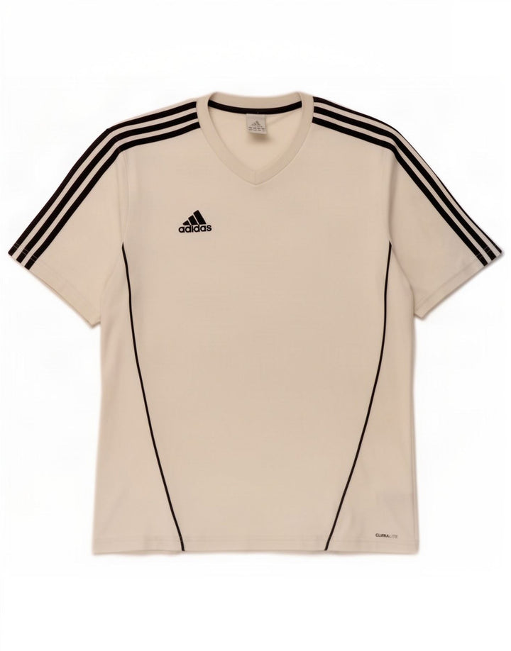 Adidas Męska koszulka Climalite Top, duża, biała, z poliestru