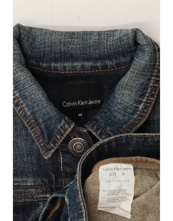 Damska kurtka dżinsowa Calvin Klein Jeans UK 12, średnia niebieska, bawełniana