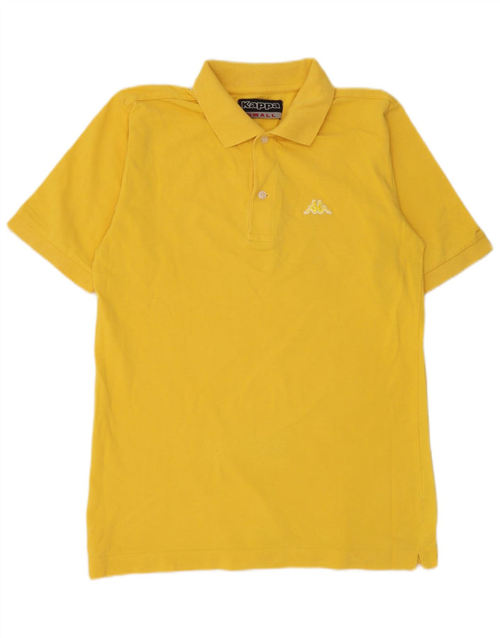 Męska koszulka polo Kappa, mała, żółta, bawełniana