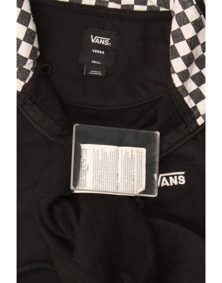 Męski sweter Vans z zamkiem błyskawicznym, mały, czarny, z geometrycznej bawełny