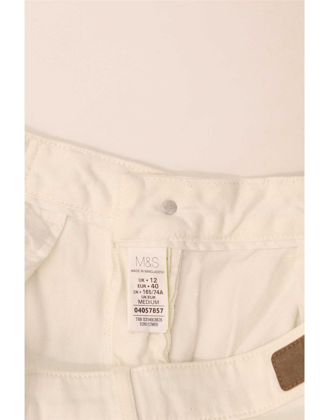 Marks & Spencer Damskie jeansy Cropped UK 12 Medium W32 L23 Off White