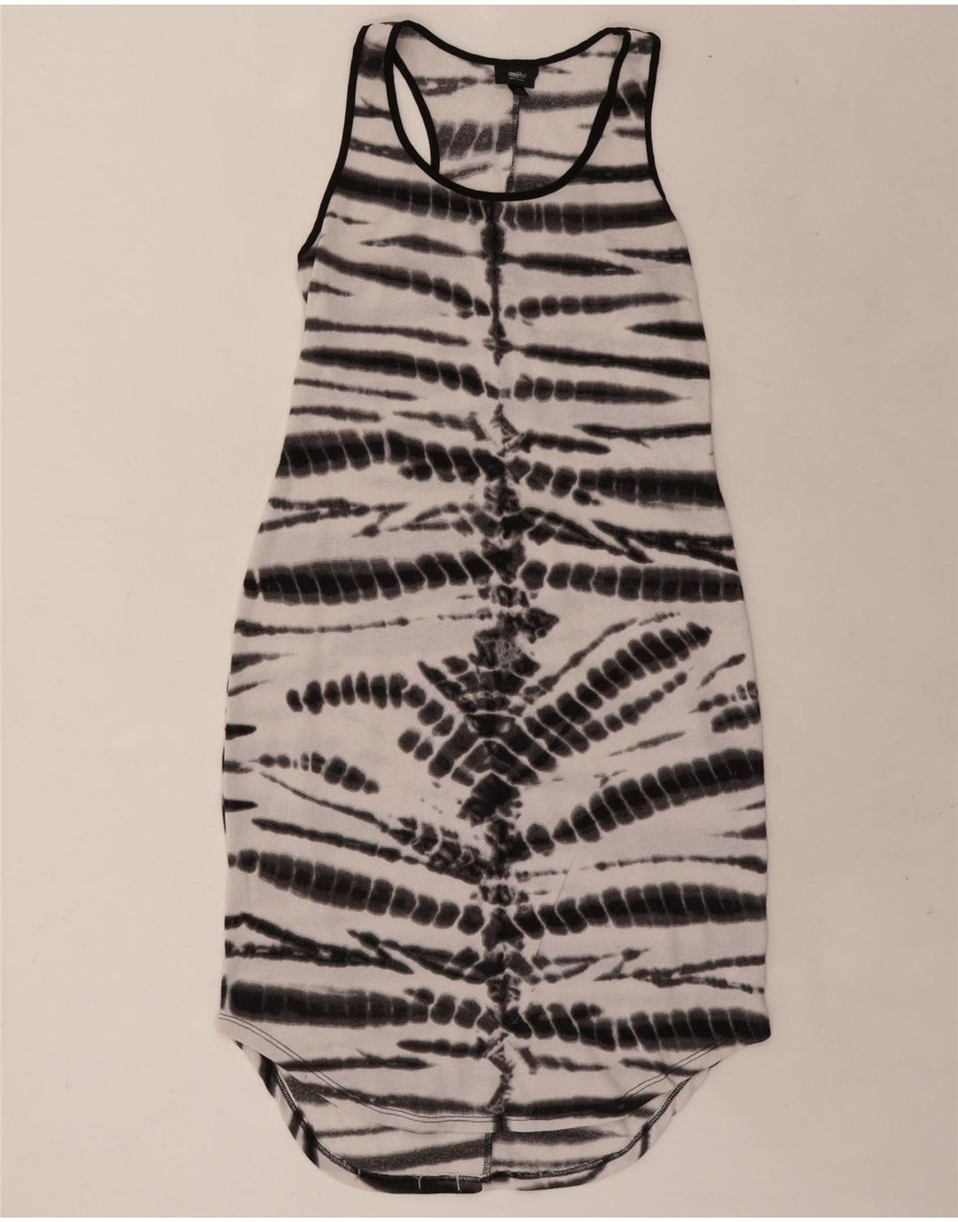 Damska sukienka T-shirt bez rękawów MOSSIMO UK 12 Medium White Tie Dye