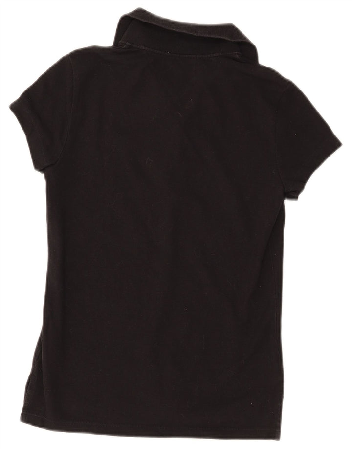 Damska koszulka polo TOMMY HILFIGER UK 8, mała, czarna, bawełniana