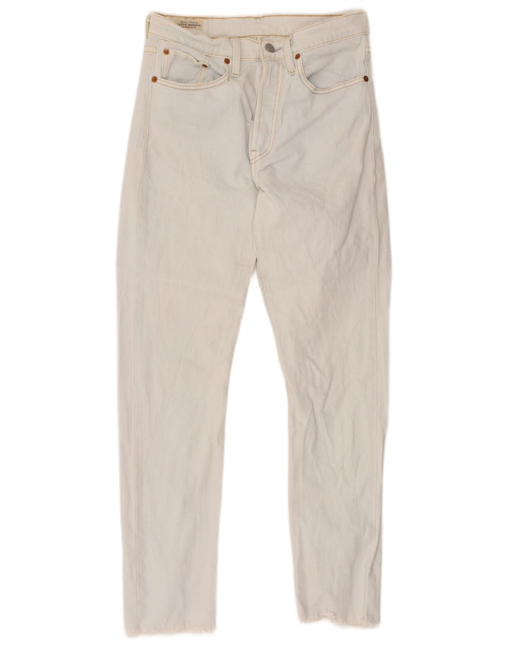 Damskie jeansy Levi's 501 Slim W27 L28 Biała bawełna