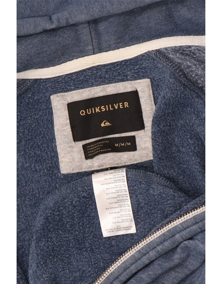 Męski sweter z kapturem i zamkiem błyskawicznym Quiksilver, średnioniebieski, bawełniany
