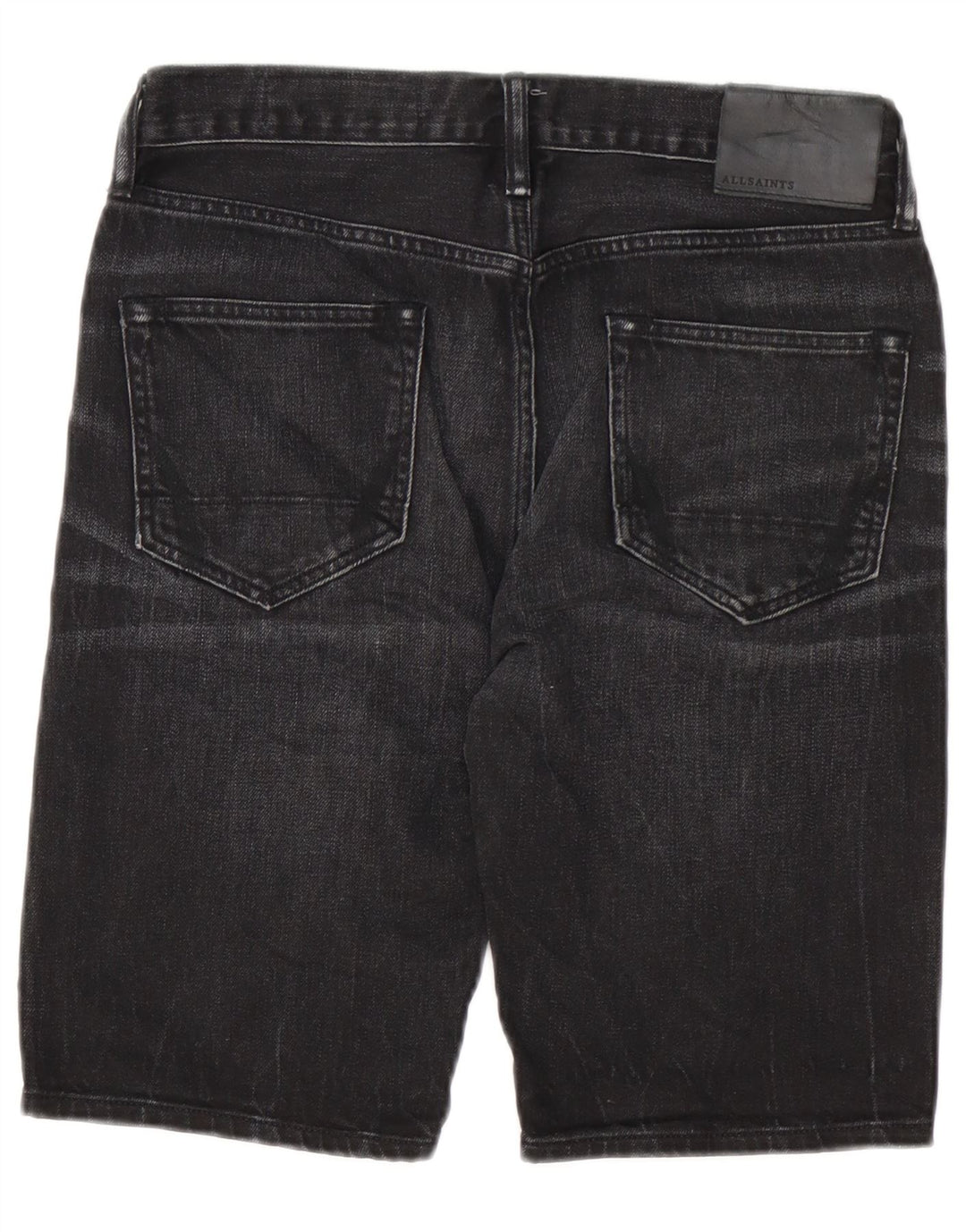 Męskie spodenki jeansowe All Saints Switch Fit W28, średnia czarna bawełna