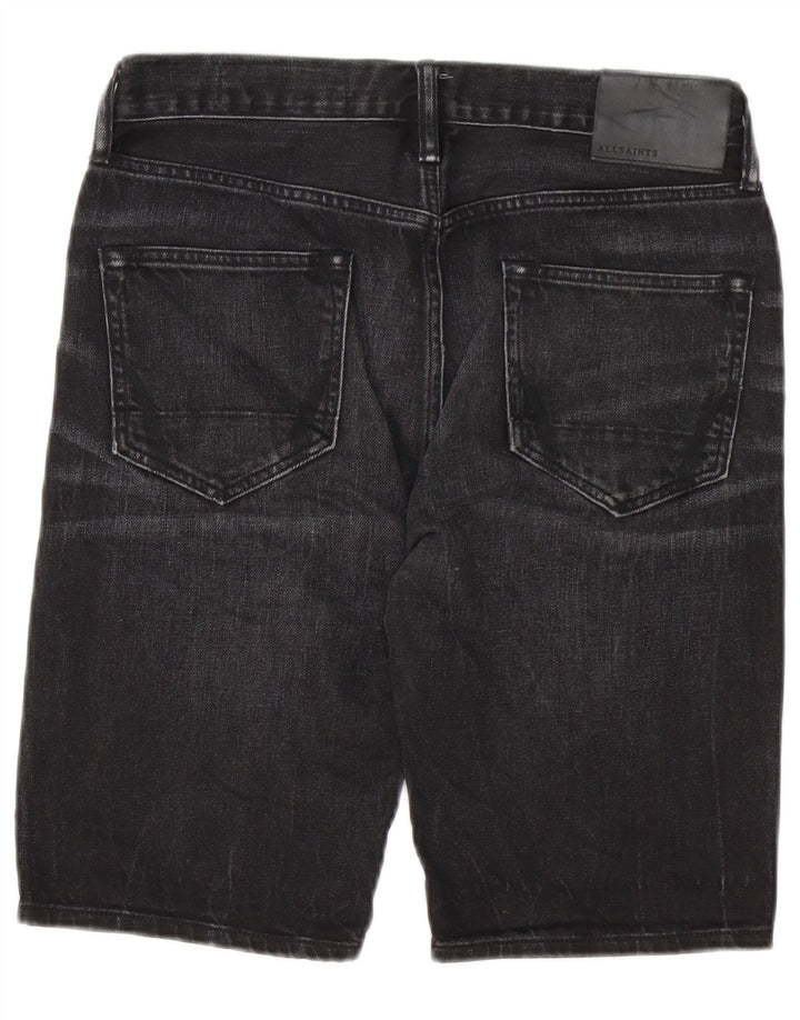 Męskie spodenki jeansowe All Saints Switch Fit W28, średnia czarna bawełna