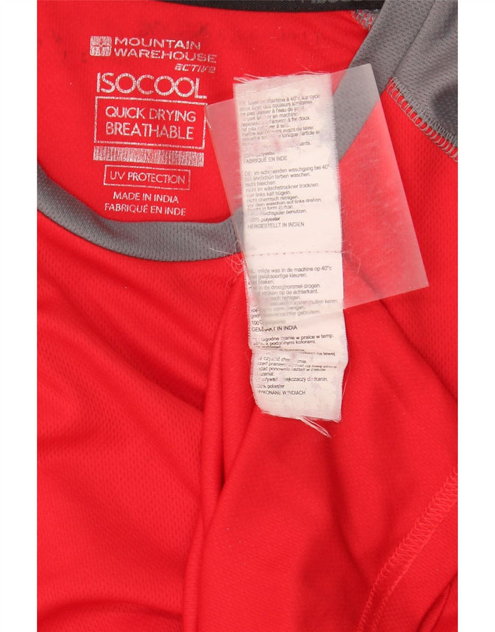 Męska koszulka T-shirt Mountain Warehouse IsoCool w kolorze średnio czerwonym