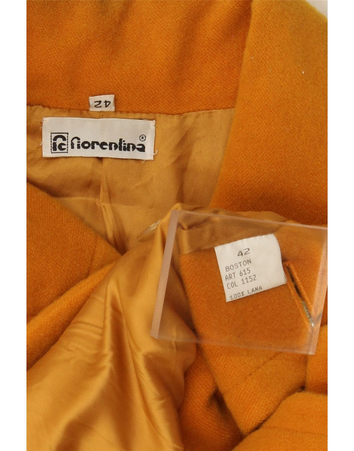 Vintage damska, oversize'owa marynarka typu Crop IT 42, średnia żółta
