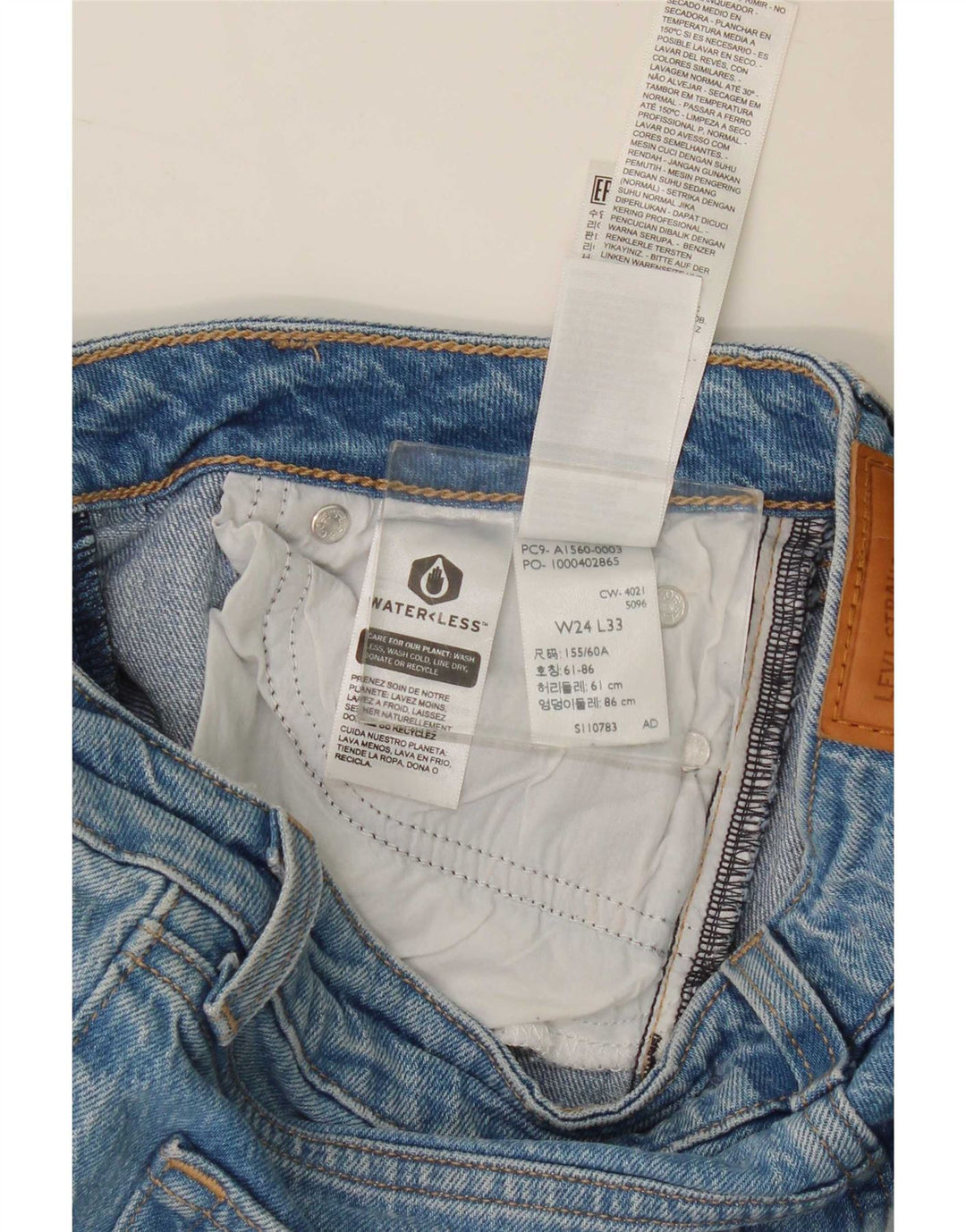 Damskie dżinsy Levi's Bootcut W24 L26 niebieska bawełna