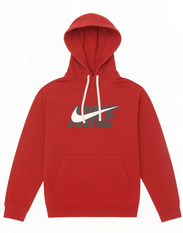 Męski sweter z kapturem Nike Graphic, średnio czerwony, bawełniany