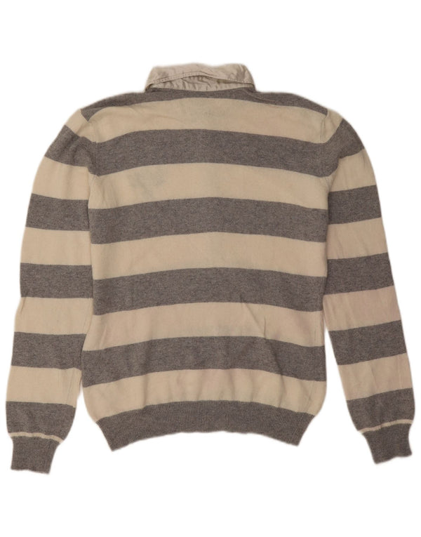 Damski sweter polo Murphy & Nye UK 14, duże, szare paski