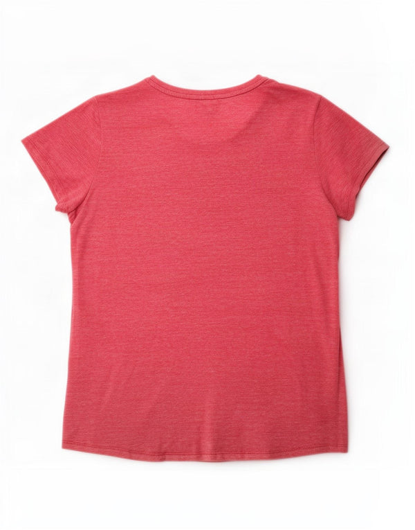 Puma Womens Graphic T-Shirt Top UK 16 Large Pink Flecked Polyester
