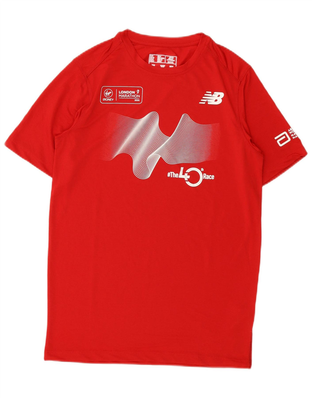 Męska koszulka z grafiką New Balance Top XS, czerwona, poliester