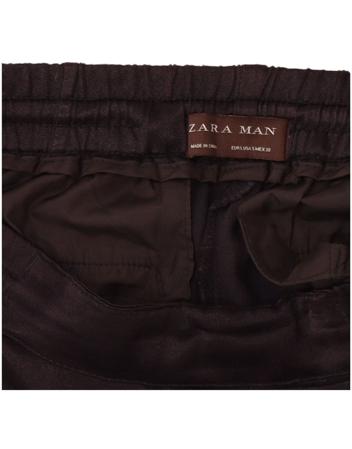 Męskie proste spodnie chino Zara małe W30 L29 czarne
