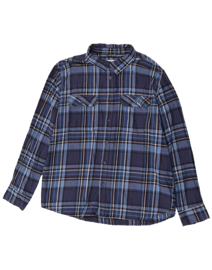 Męska koszula flanelowa Mountain Warehouse 3XL, bawełniana niebieska kratka