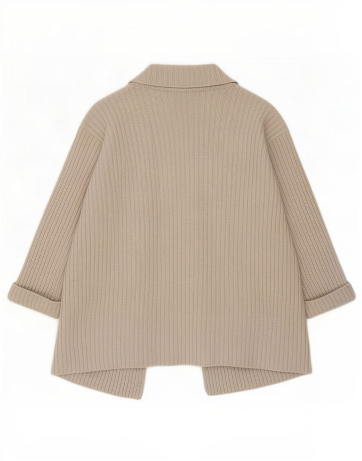 Marks & Spencer Damski sweter kardigan UK 10 Small Beżowa wełna