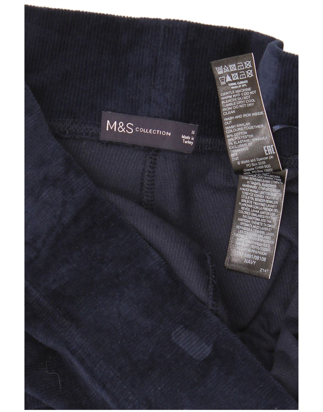 Legginsy damskie Marks & Spencer UK 16, duże, granatowe, bawełniane