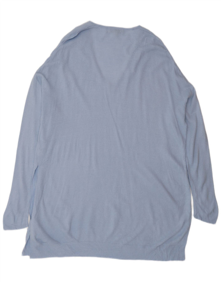Marks & Spencer Damska sukienka oversize typu jumper UK 16, duży, niebieski akryl