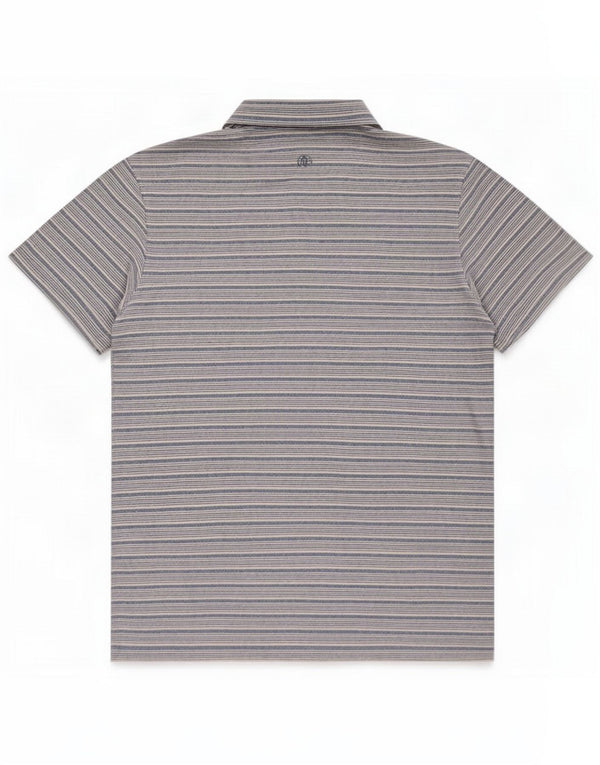Męska koszulka polo Fat Face Medium Blue Striped Cotton